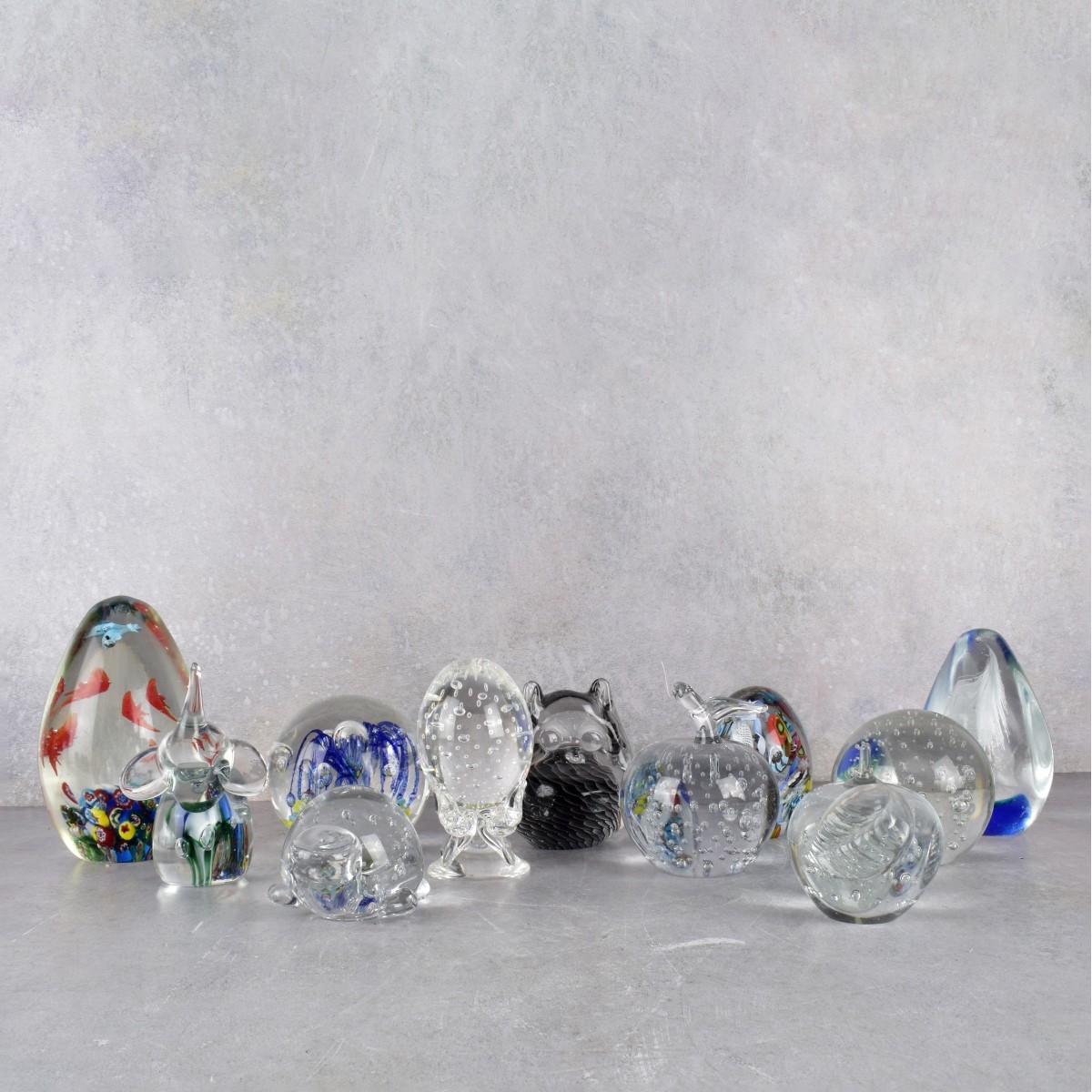 Collection of Assorted Glass Paperweights