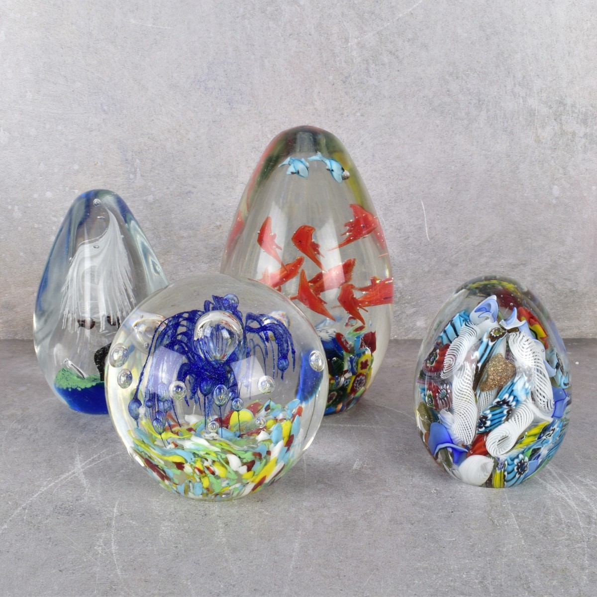 Collection of Assorted Glass Paperweights