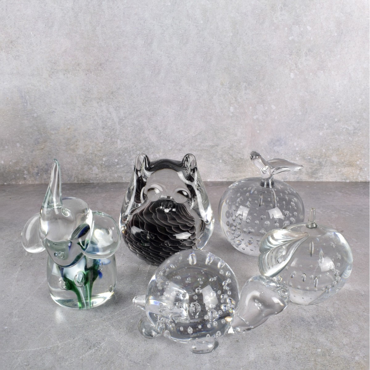 Collection of Assorted Glass Paperweights