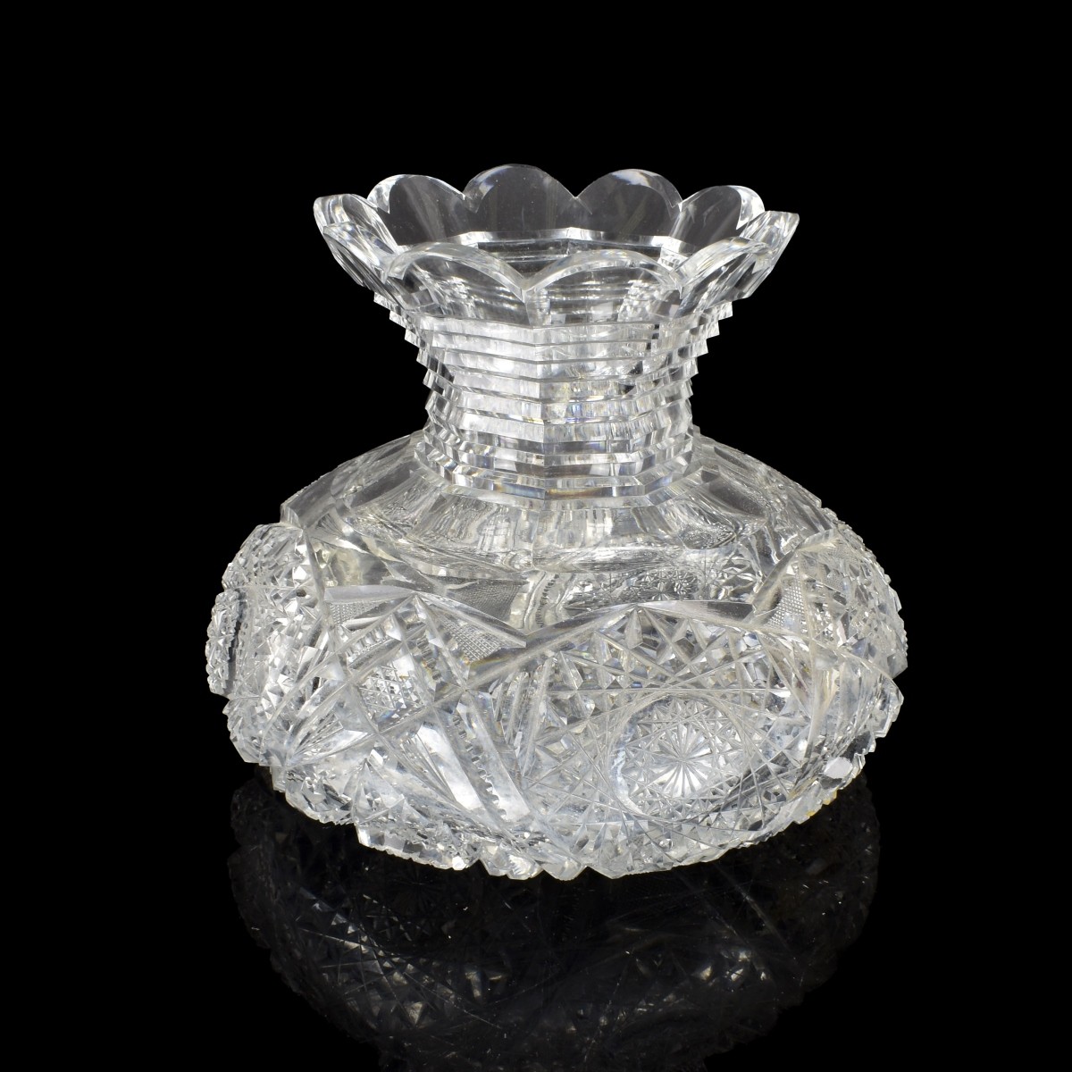 Vintage American Brilliant Cut Crystal Vase