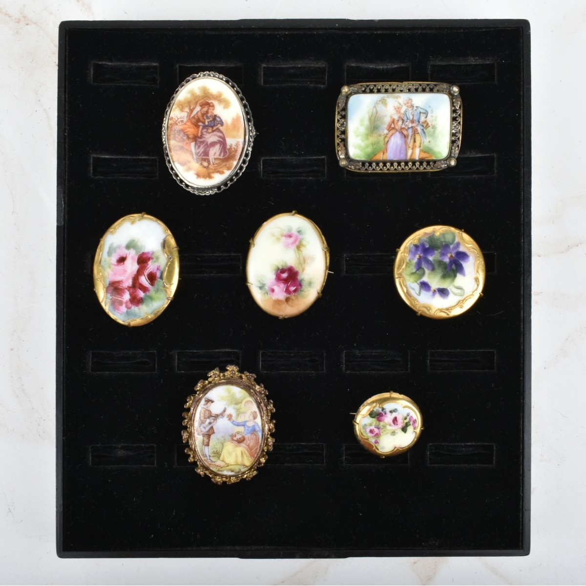 Painted Porcelain Pins