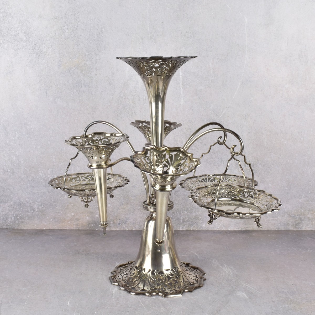 English Georgian Sterling Silver Epergne