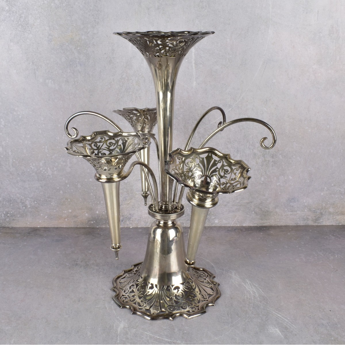 English Georgian Sterling Silver Epergne