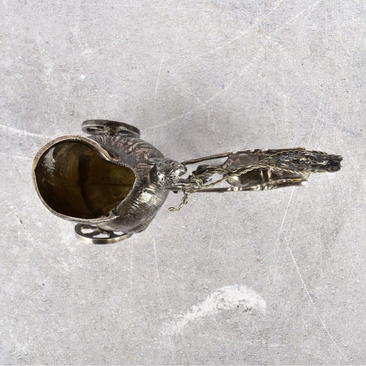 Antique Silver Snail Chariot