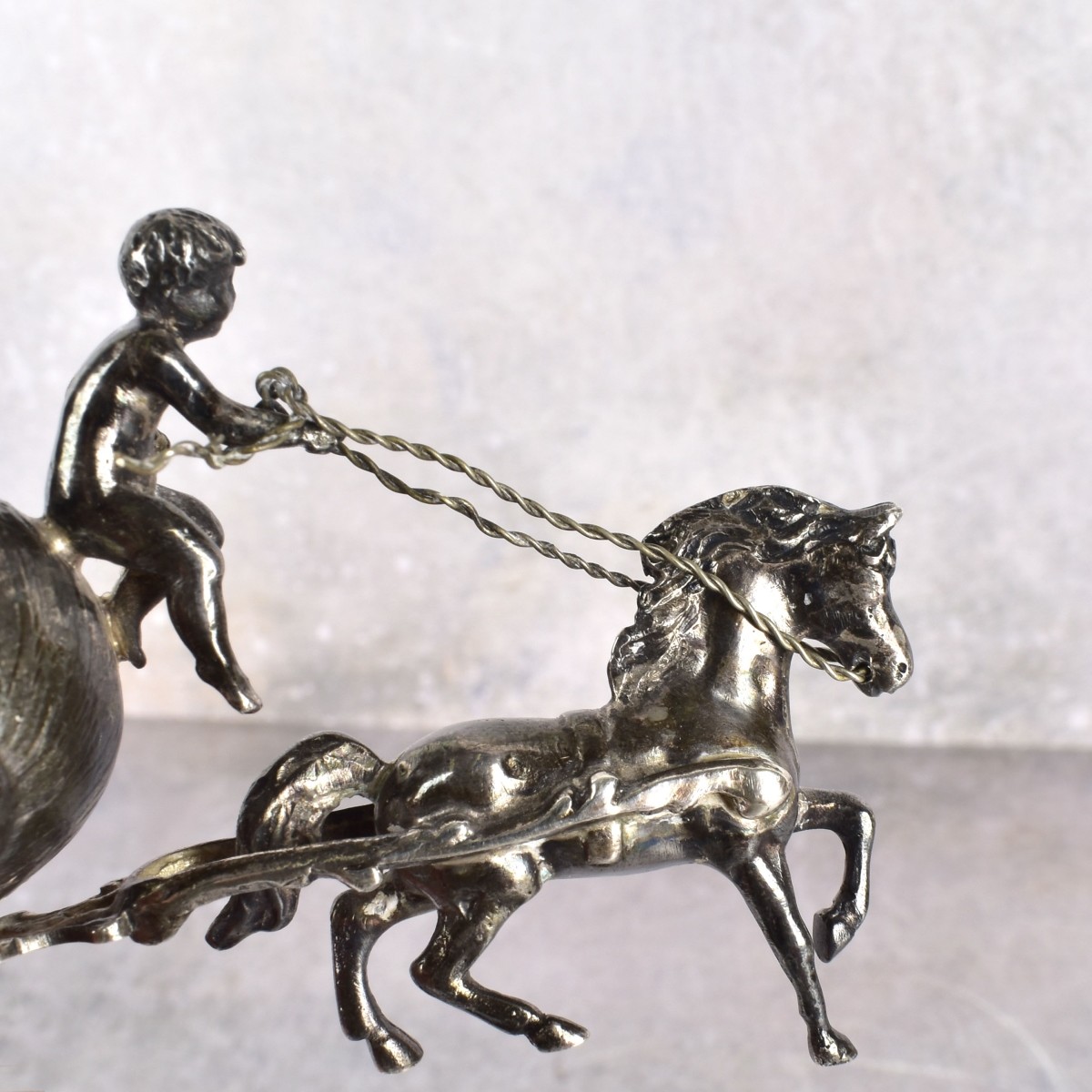 Antique Silver Snail Chariot