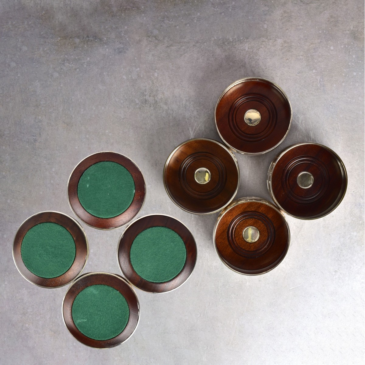 English 925 Sterling Silver Wine Coasters