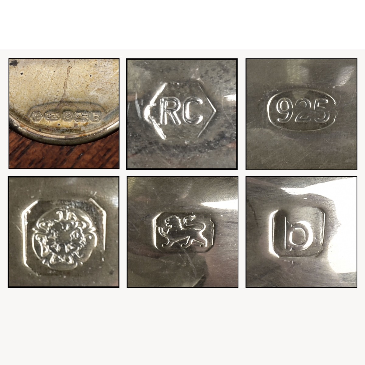 English 925 Sterling Silver Wine Coasters