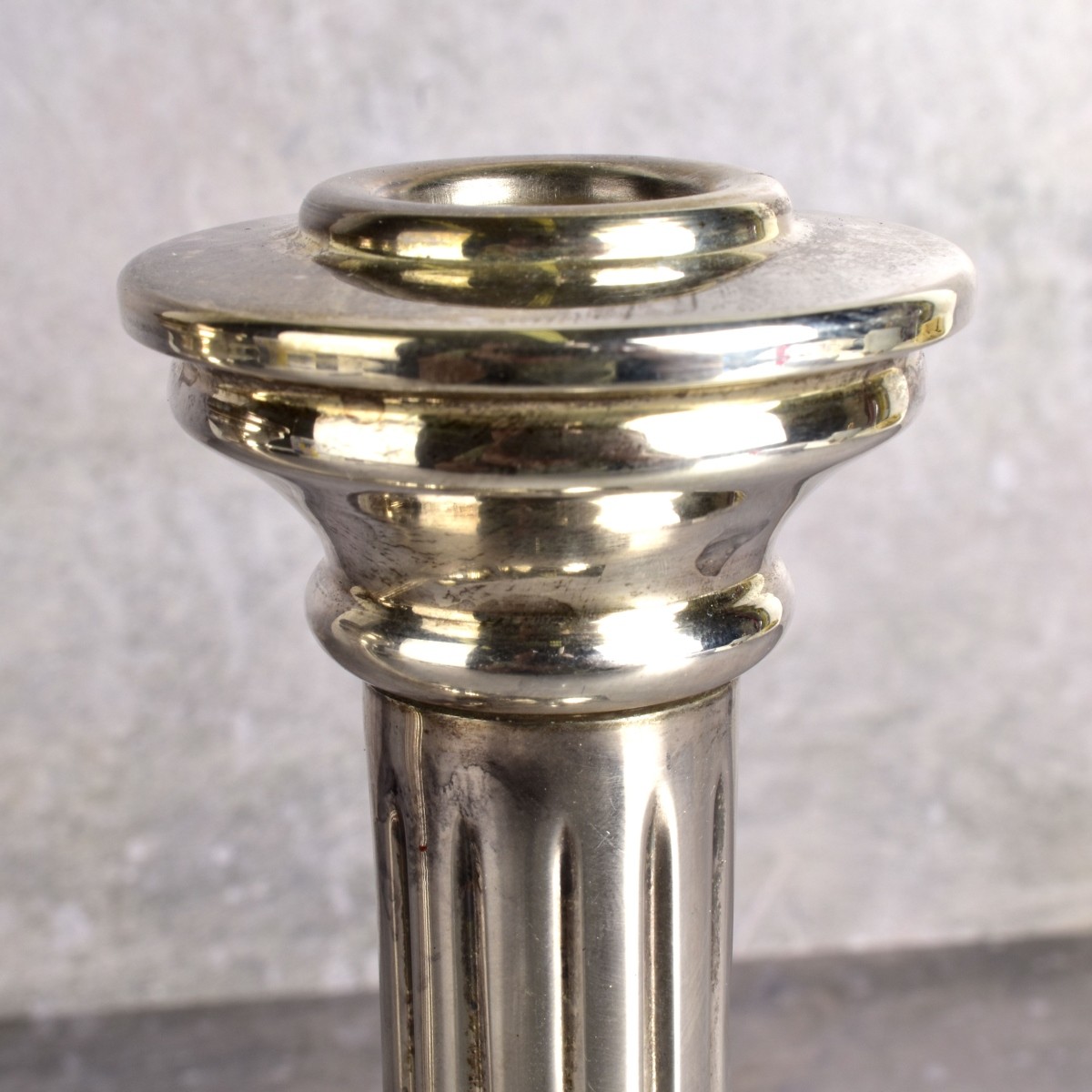 Vintage Pair of Empire Style Sterling Candlesticks