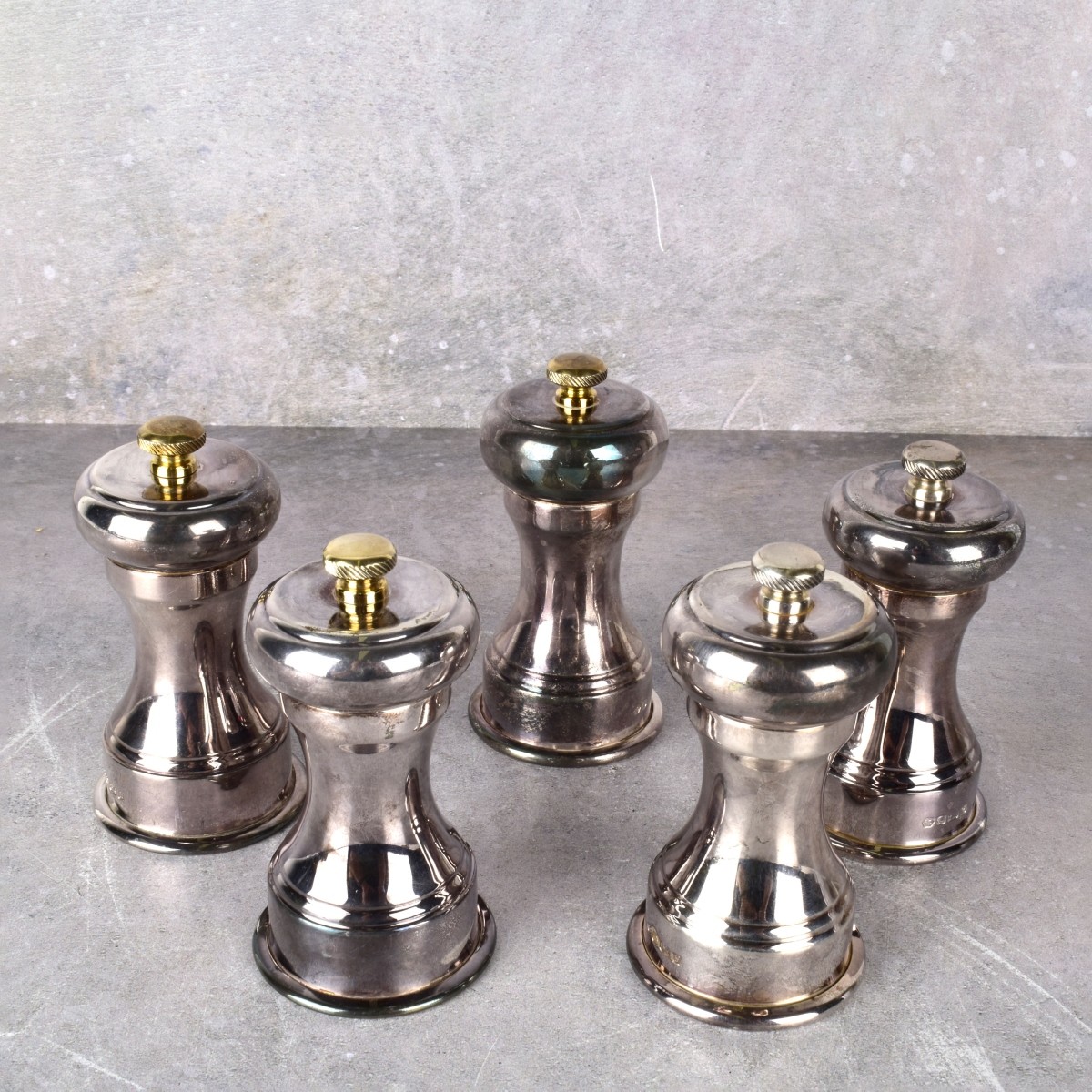 Robert Carr British Sterling Silver Salt Grinders