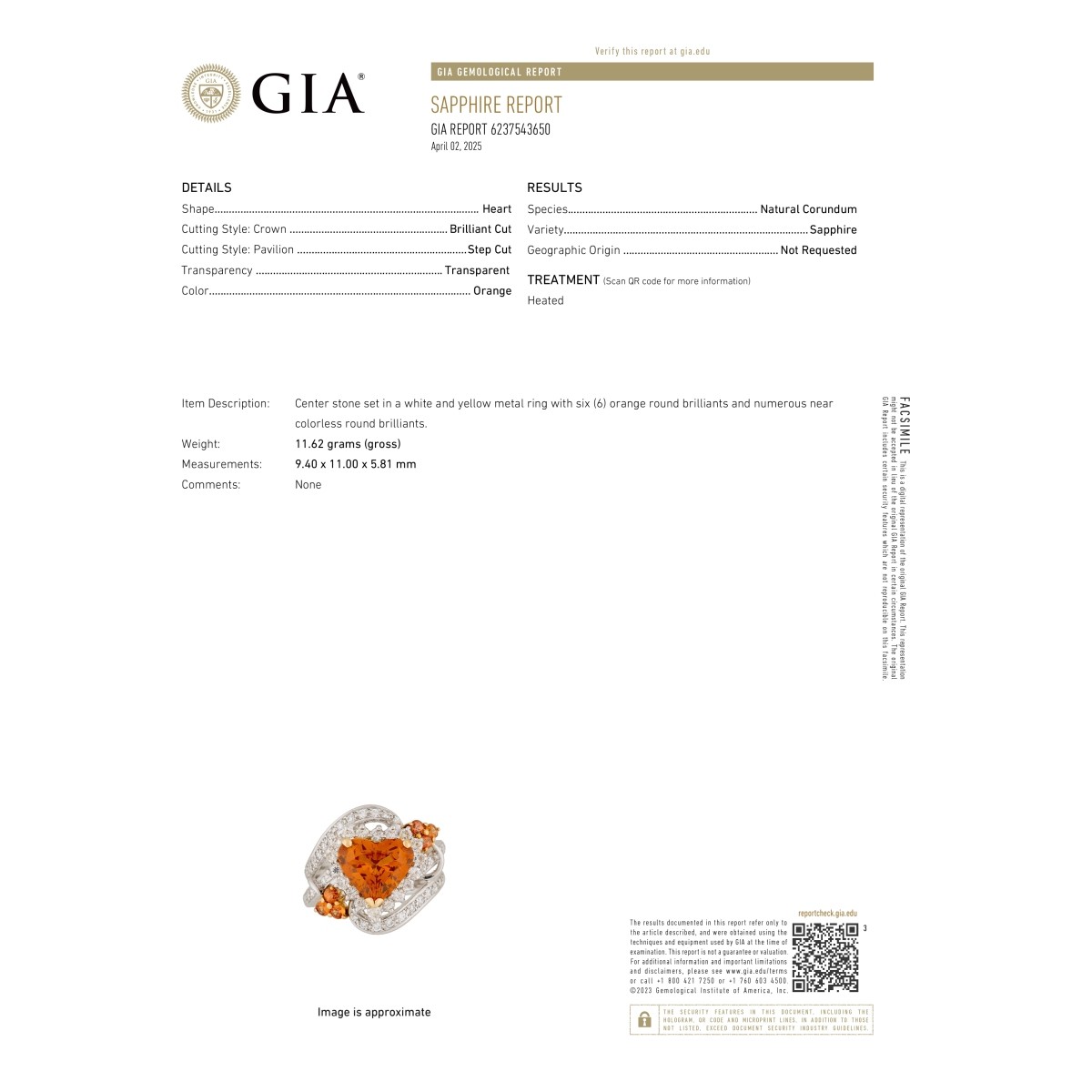 GIA Sapphire, Diamond and 18K Ring