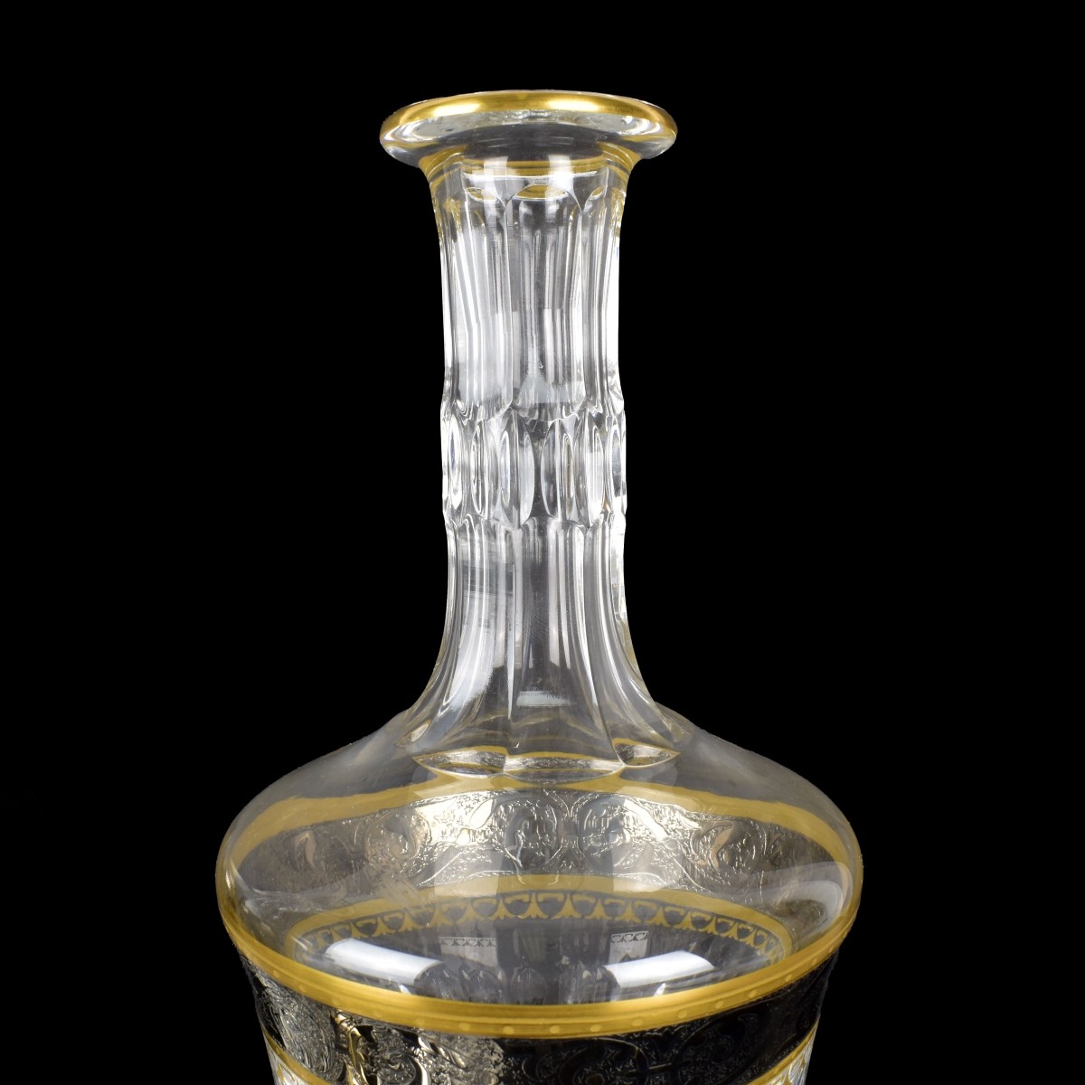 Vintage Pair of Saint Louis Cut Crystal Decanters
