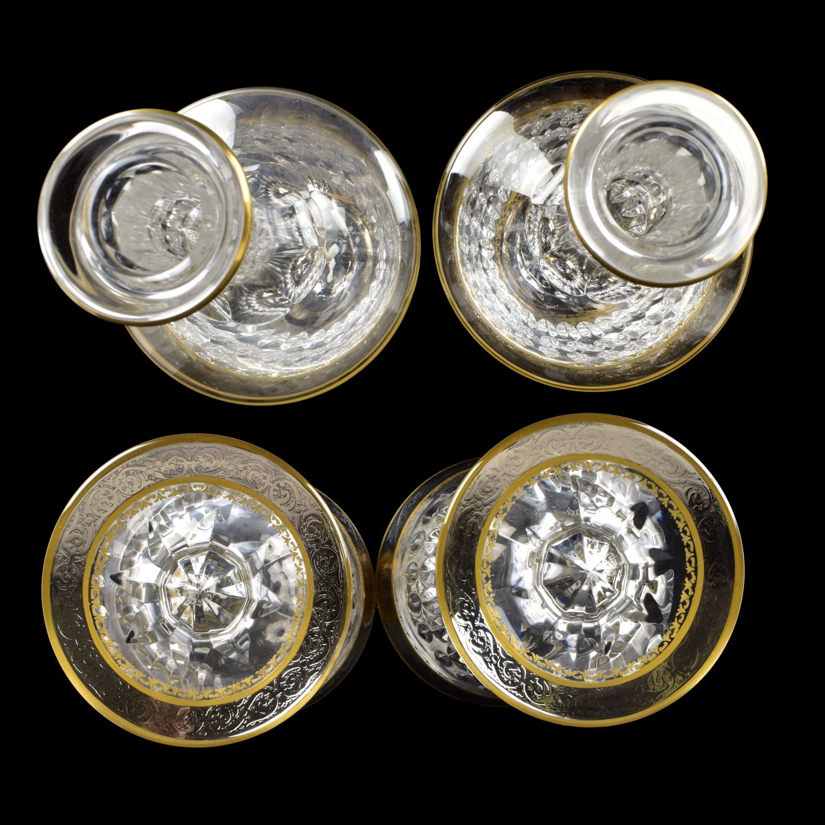 Vintage Pair of Saint Louis Cut Crystal Decanters