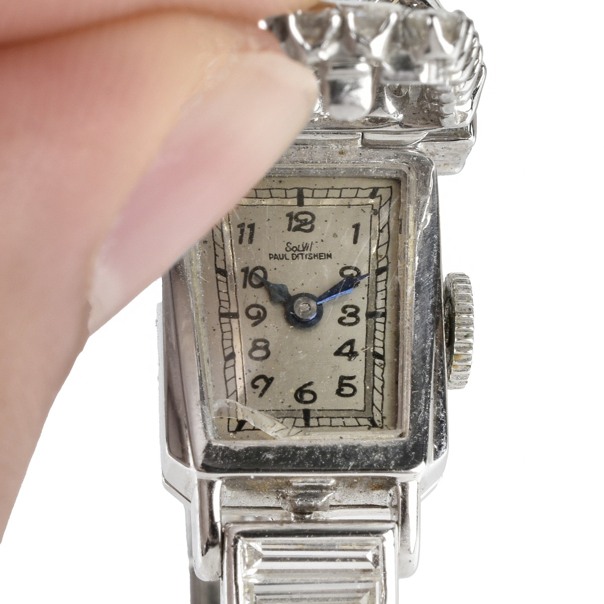 Diamond and Platinum Bracelet Watch