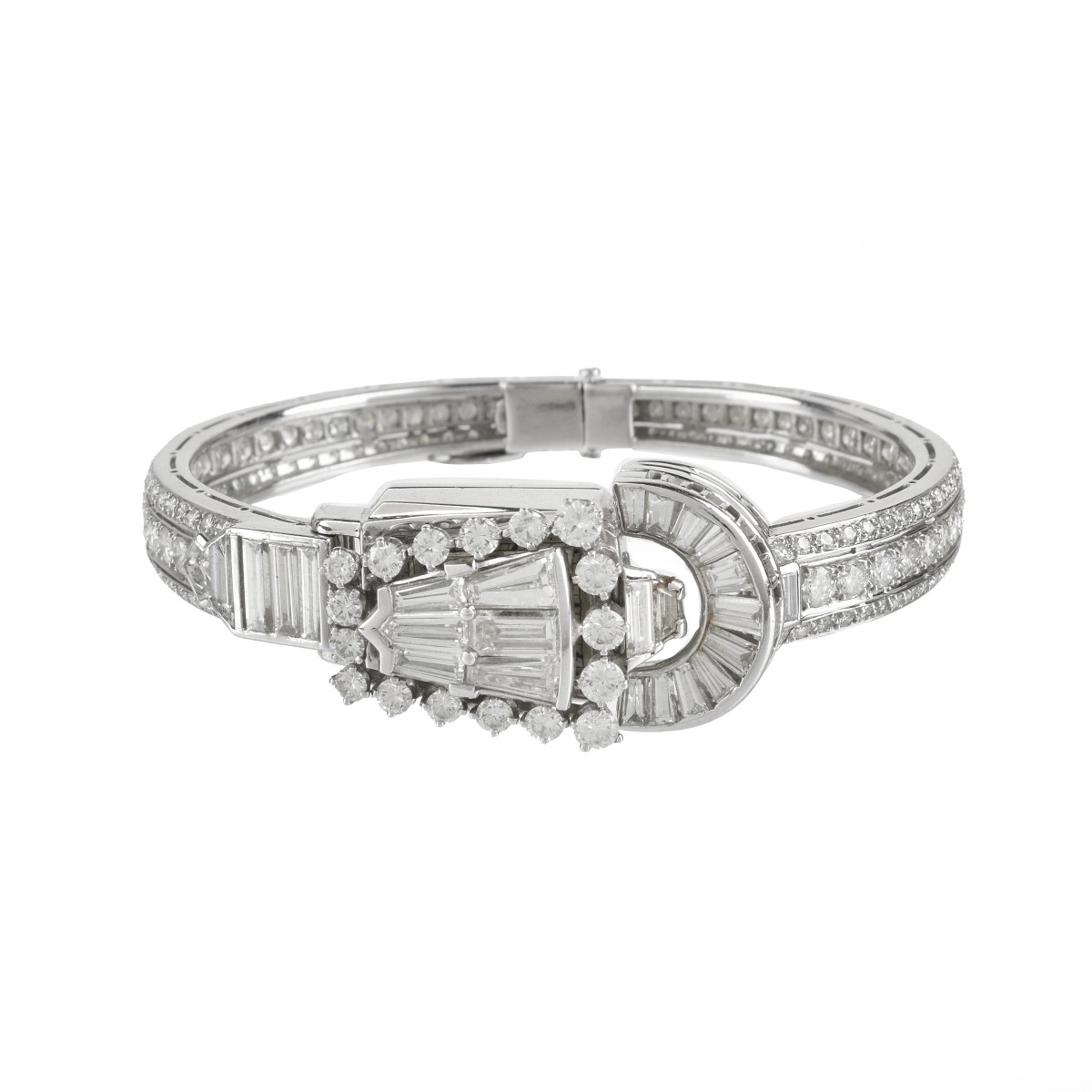 Diamond and Platinum Bracelet Watch