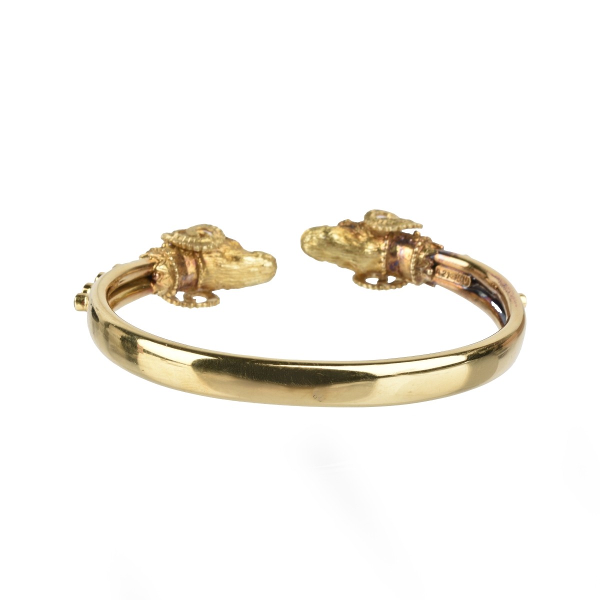 18K and Ruby Rams Head Bracelet