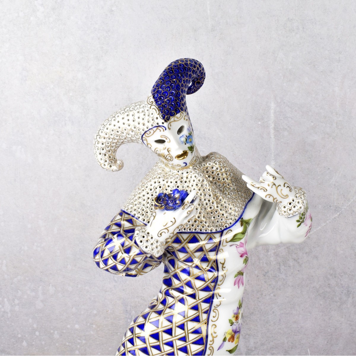 Pair of Herend Hungary Porcelain Carnival Figures