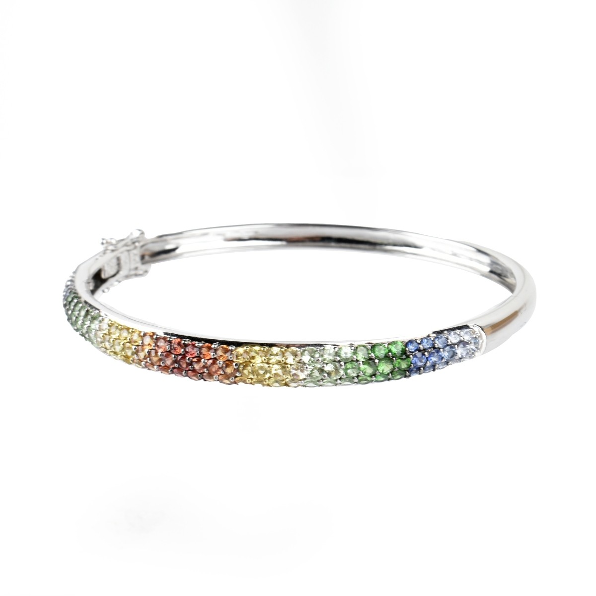 Sapphire and 14K Bangle Bracelet