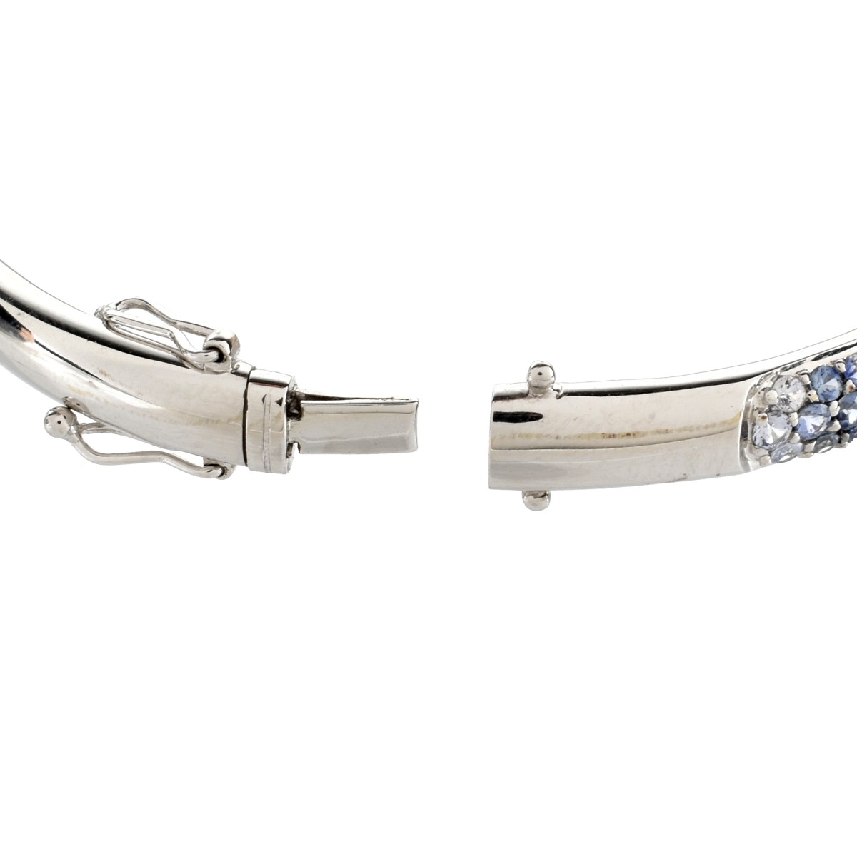 Sapphire and 14K Bangle Bracelet