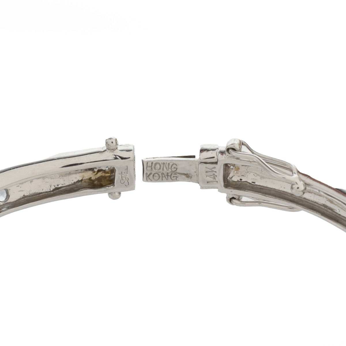 Sapphire and 14K Bangle Bracelet
