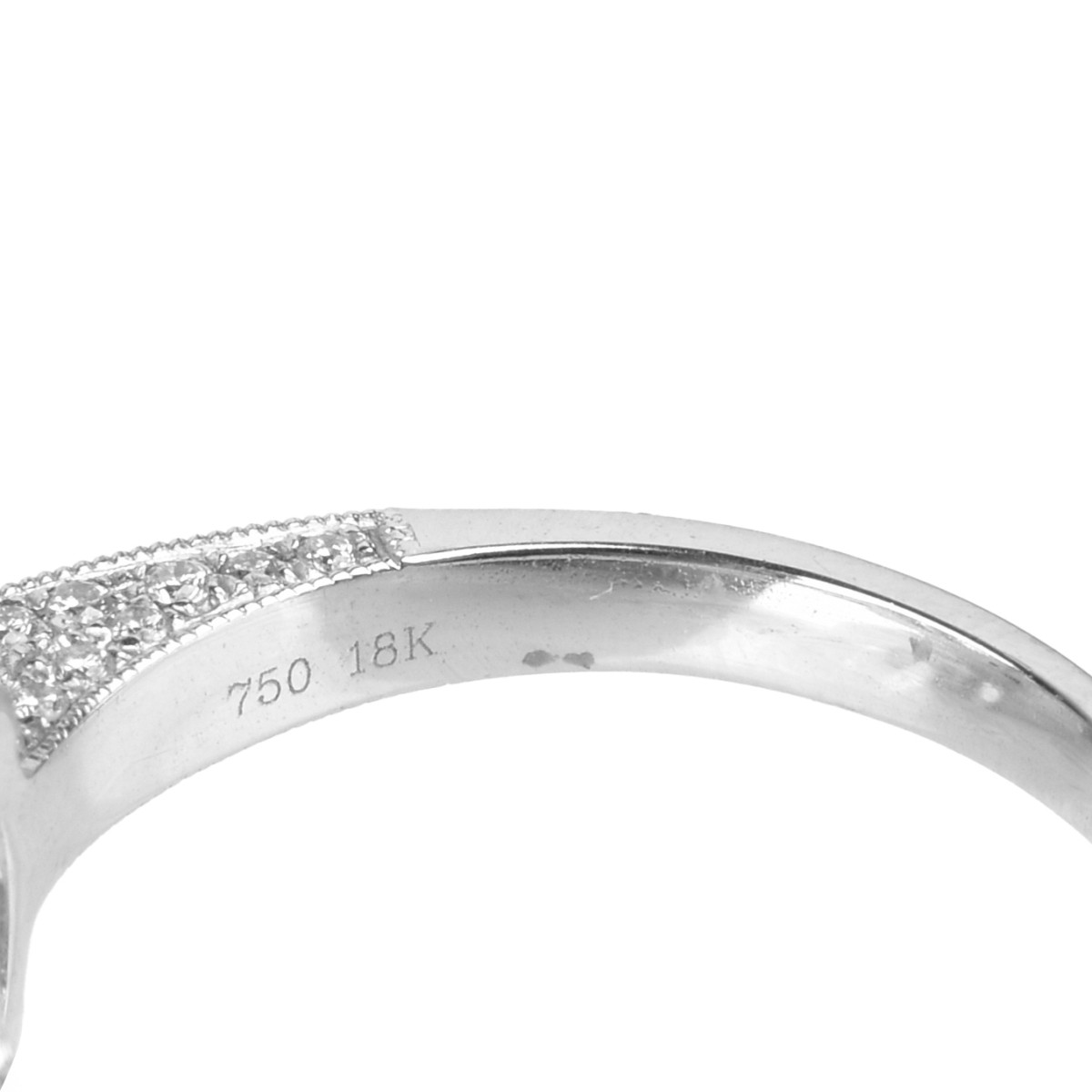 Aquamarine, Diamond and 18K Ring
