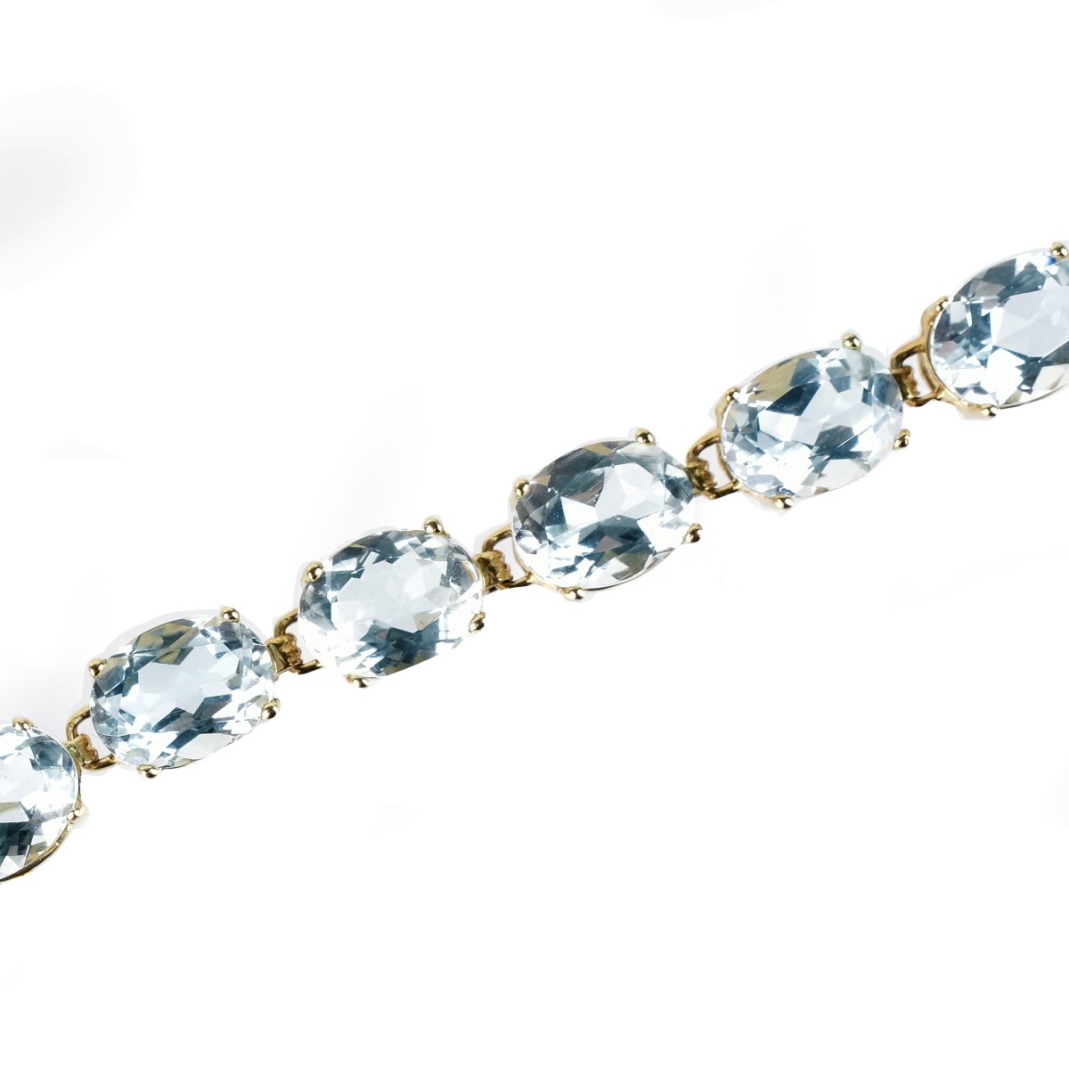 Aquamarine and 14K Bracelet