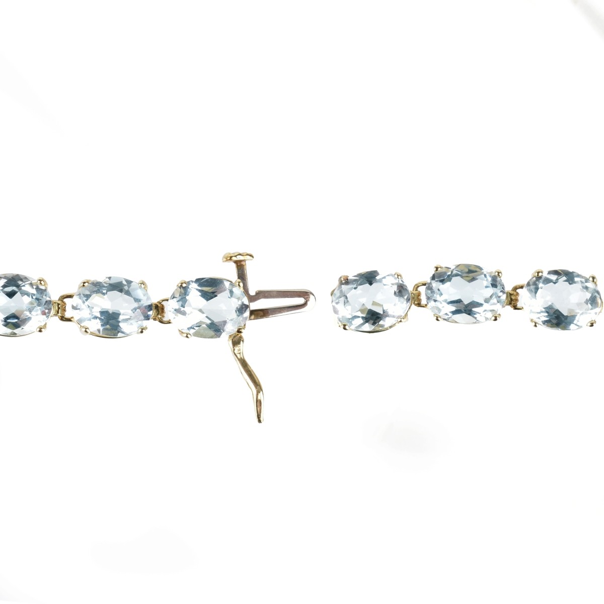 Aquamarine and 14K Bracelet