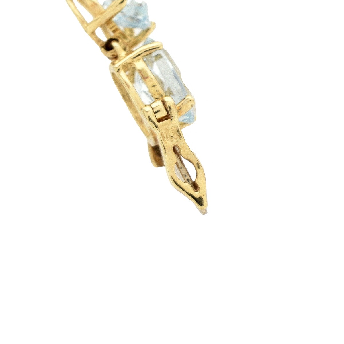 Aquamarine and 14K Bracelet