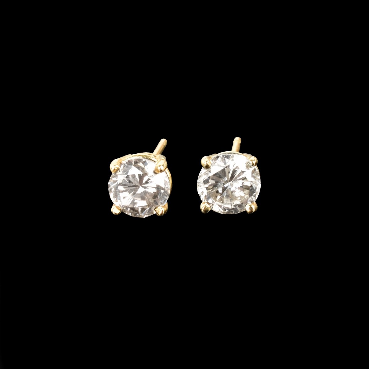 Diamond and 14K Ear Studs