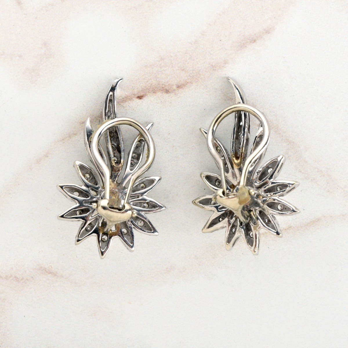 Pearl, Diamond and 14K Ear Clips
