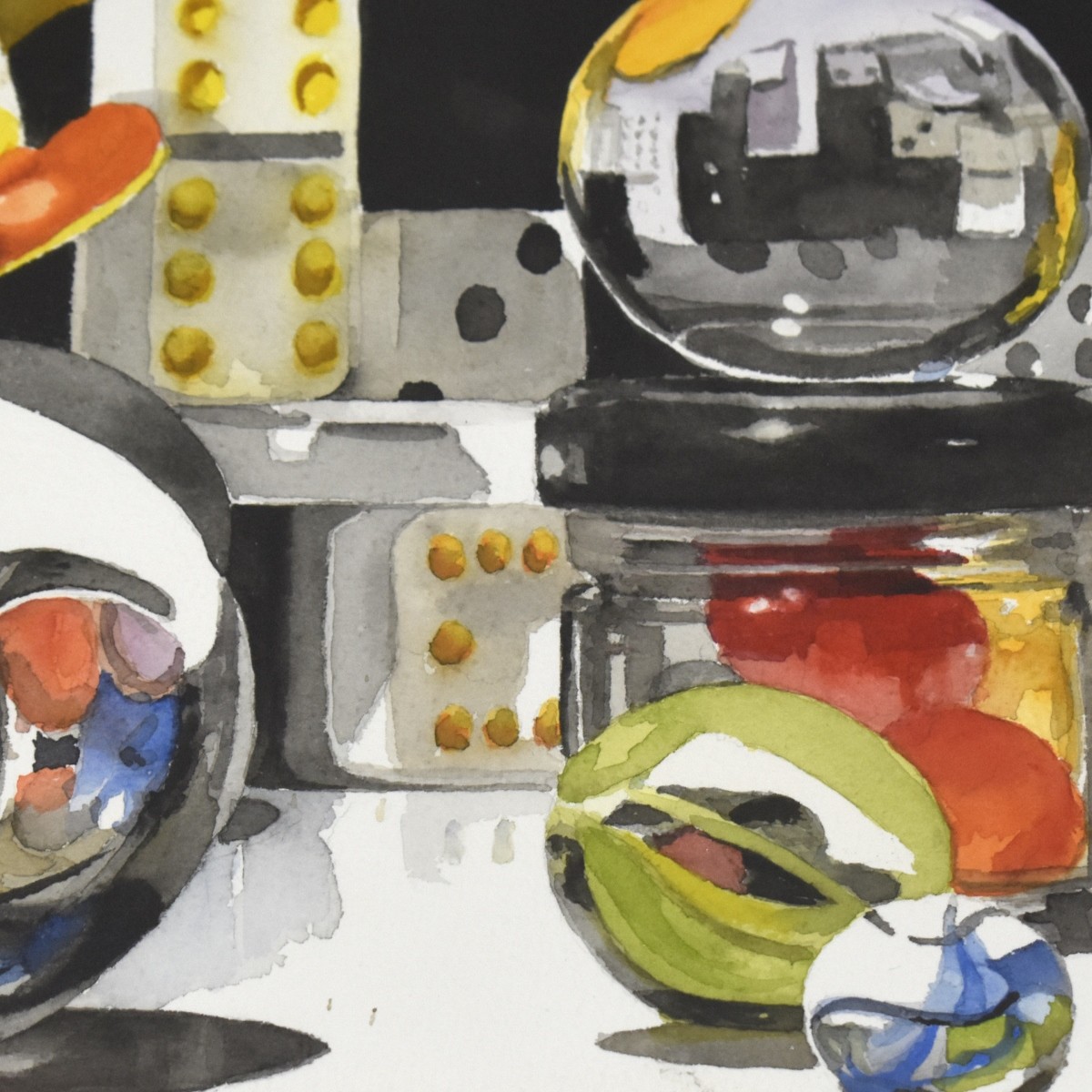 Thomas Rebek Modern Abstract Watercolor Painting