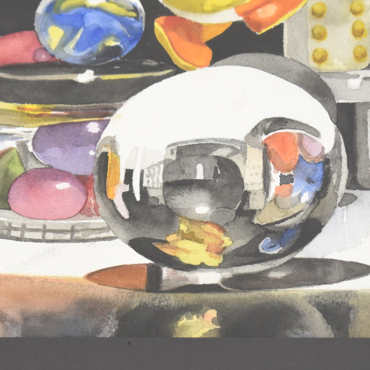 Thomas Rebek Modern Abstract Watercolor Painting