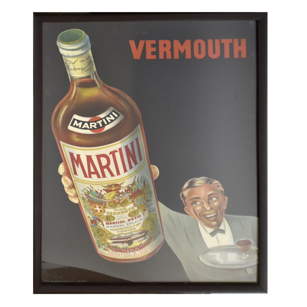 Large Vintage Martini & Rossi Poster