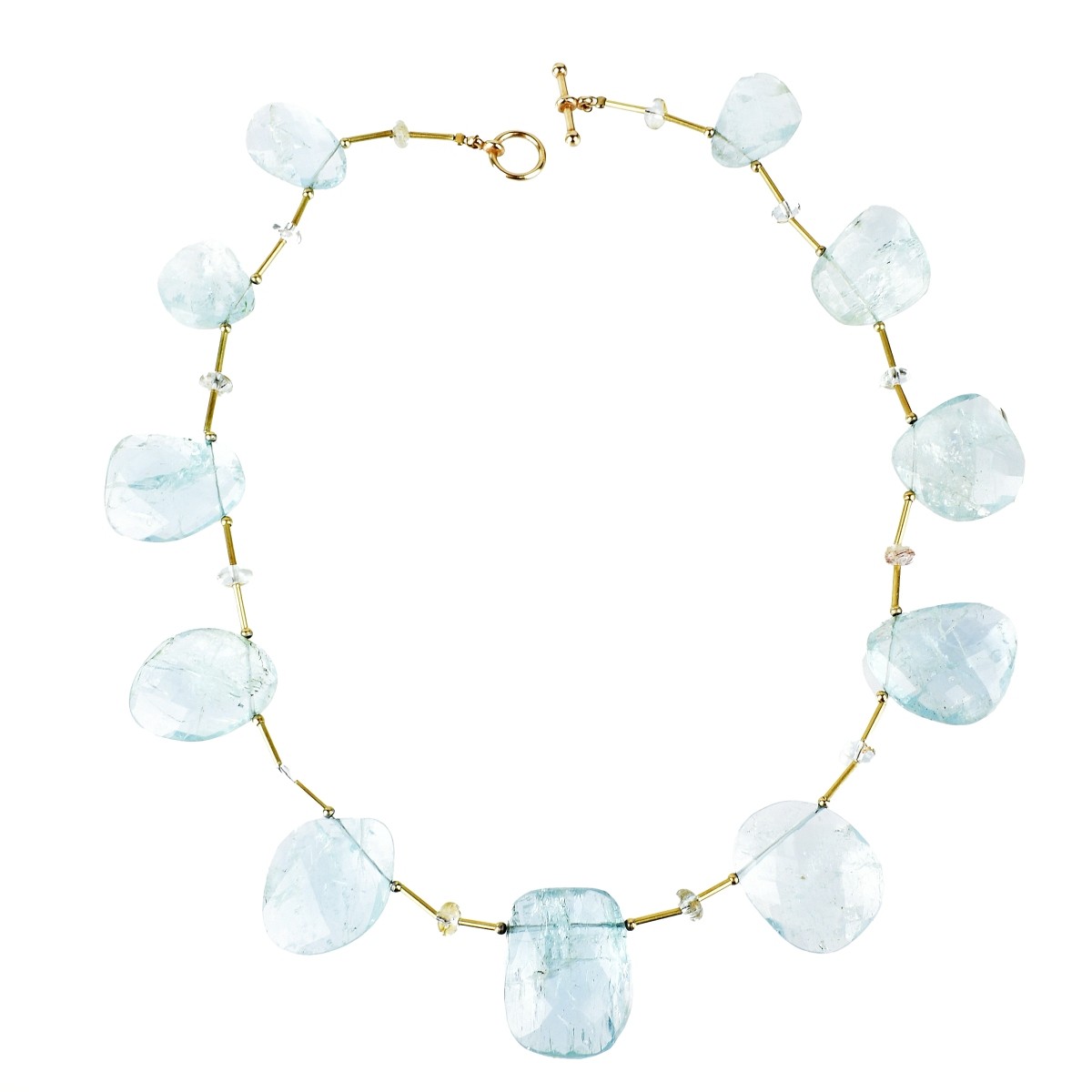 Quartz and 14K Necklace.