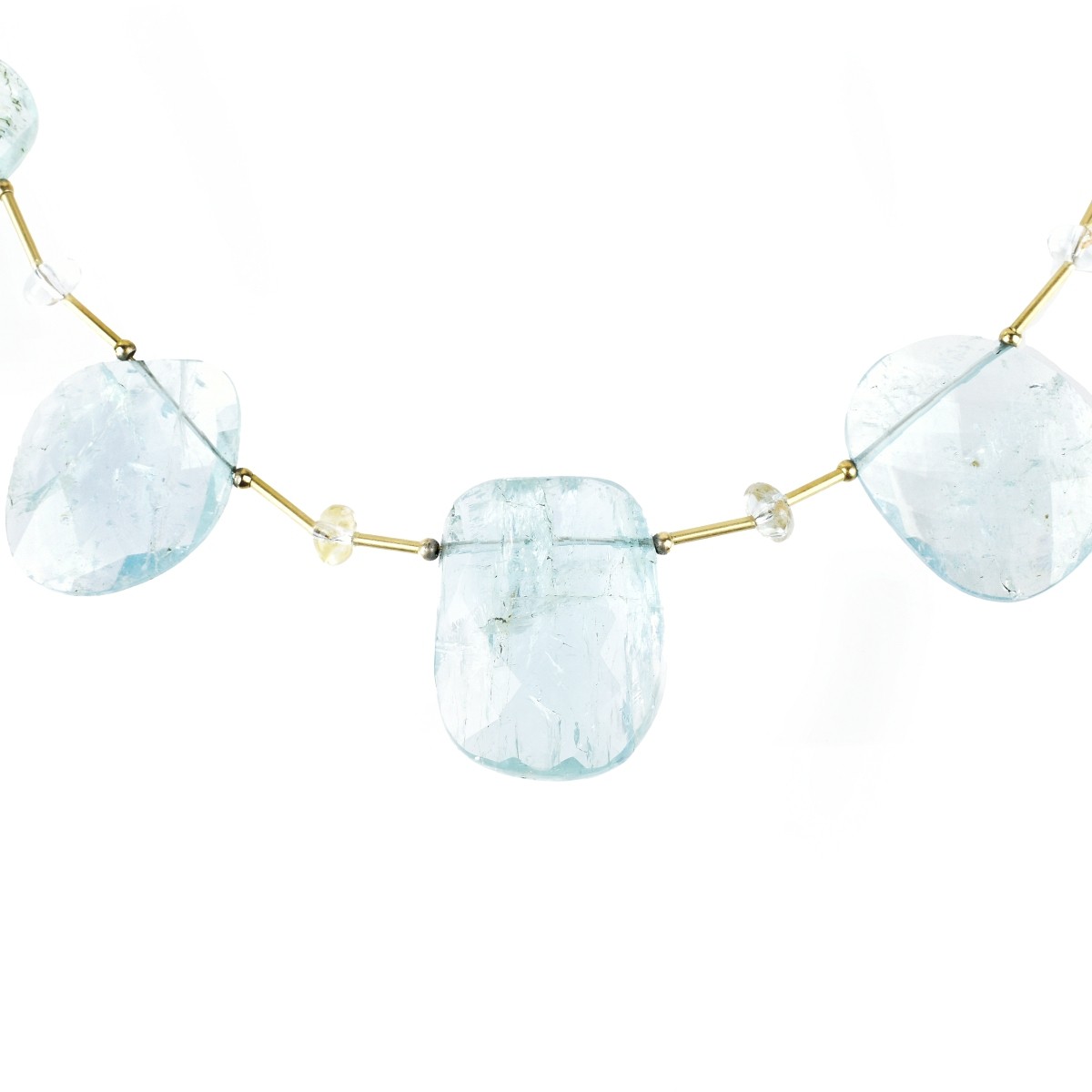 Quartz and 14K Necklace.