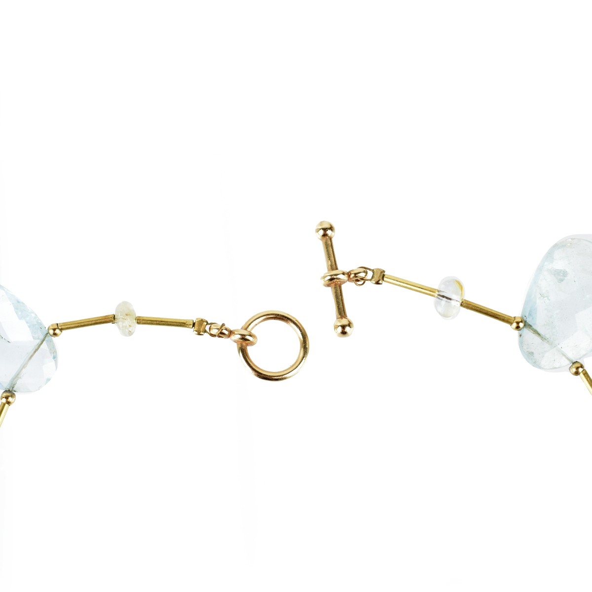 Quartz and 14K Necklace.