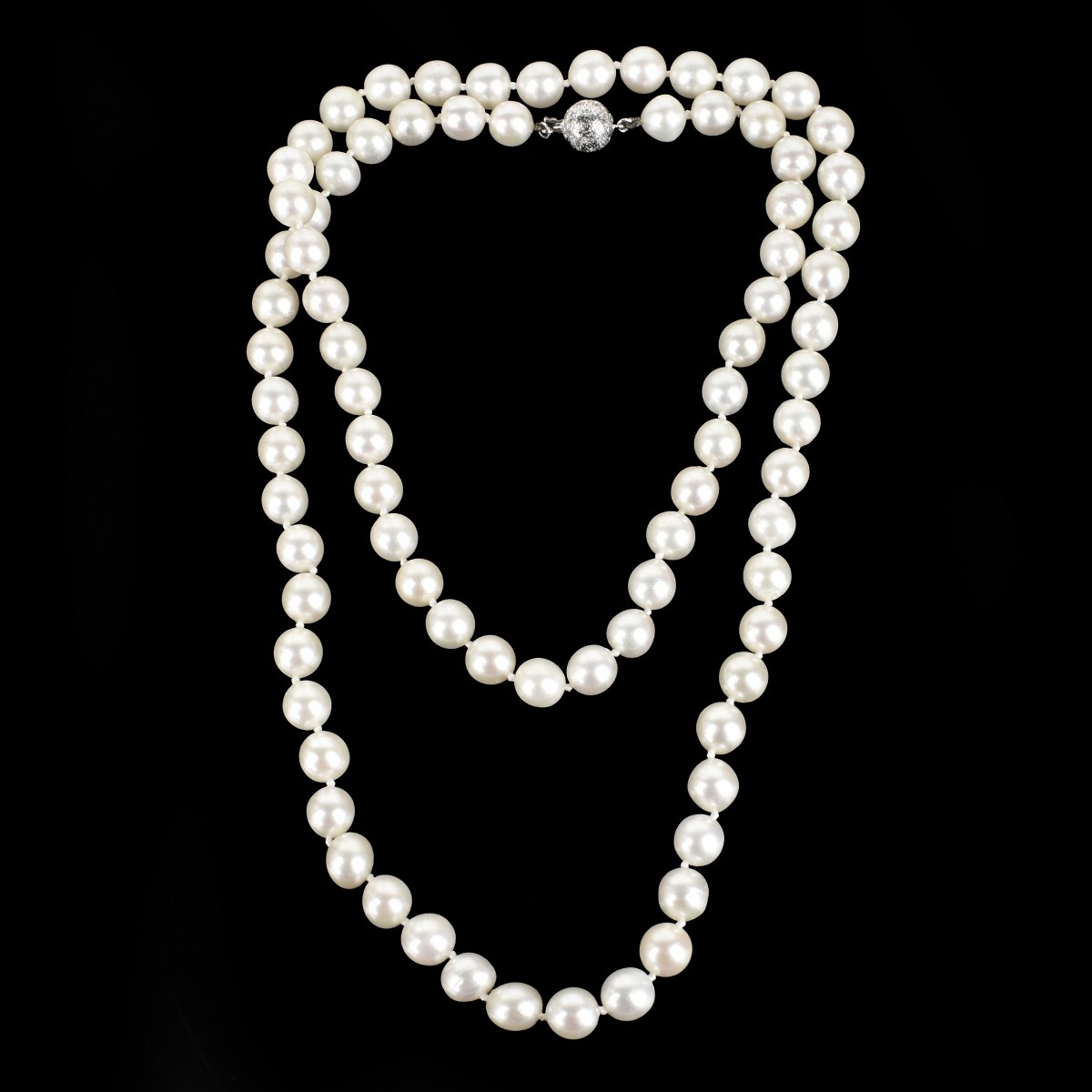 Pearl, Diamond and 14K Necklace