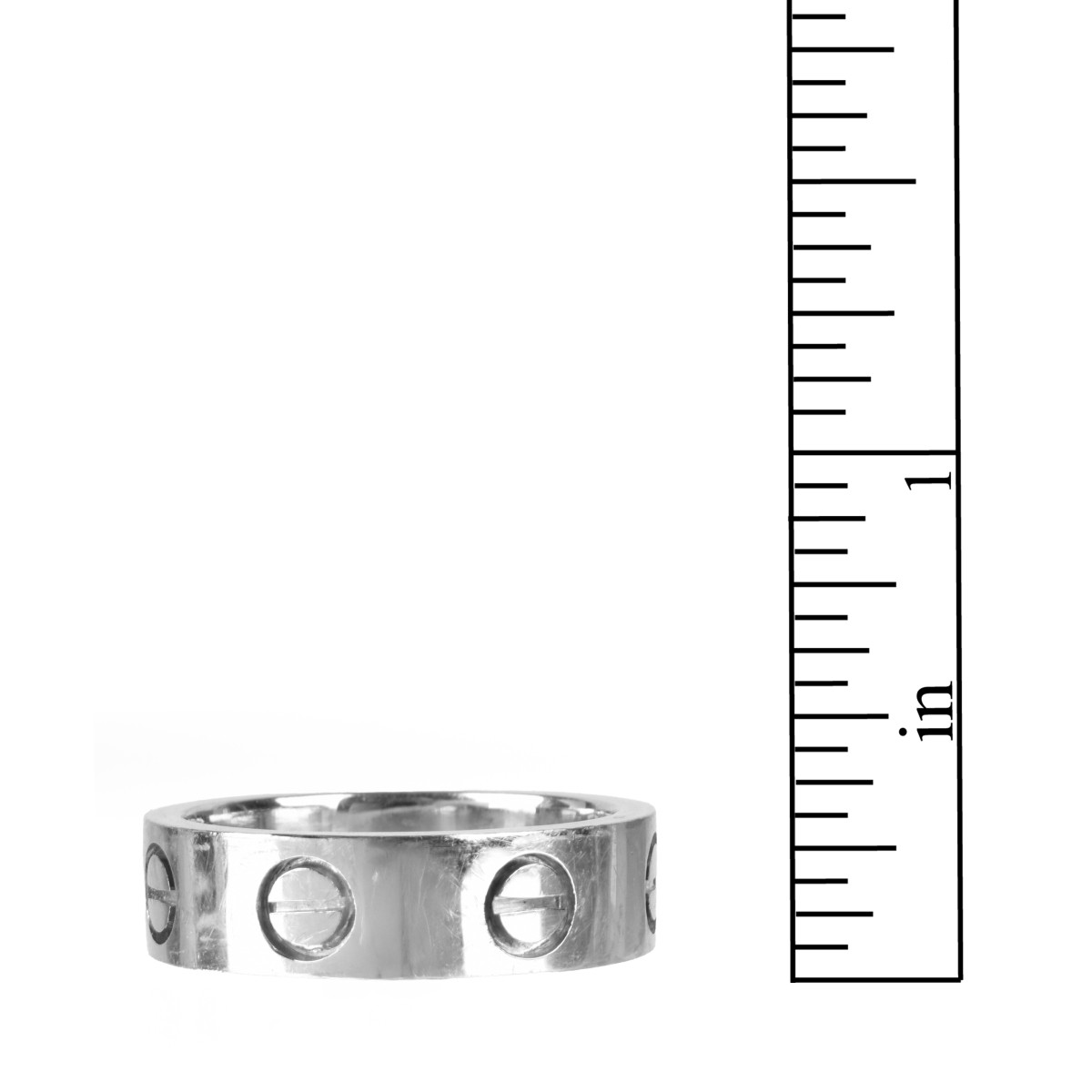 Cartier 18 Karat White Gold Love Ring