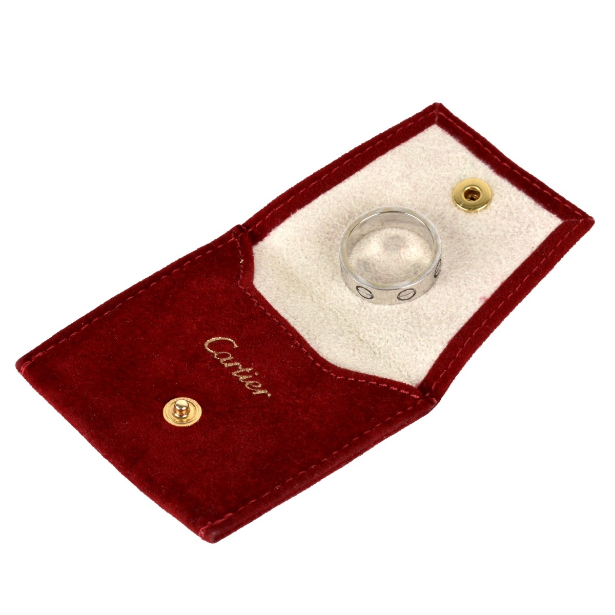 Cartier 18 Karat White Gold Love Ring