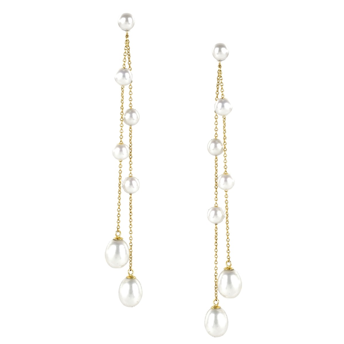 Pearl and 18K Earrings