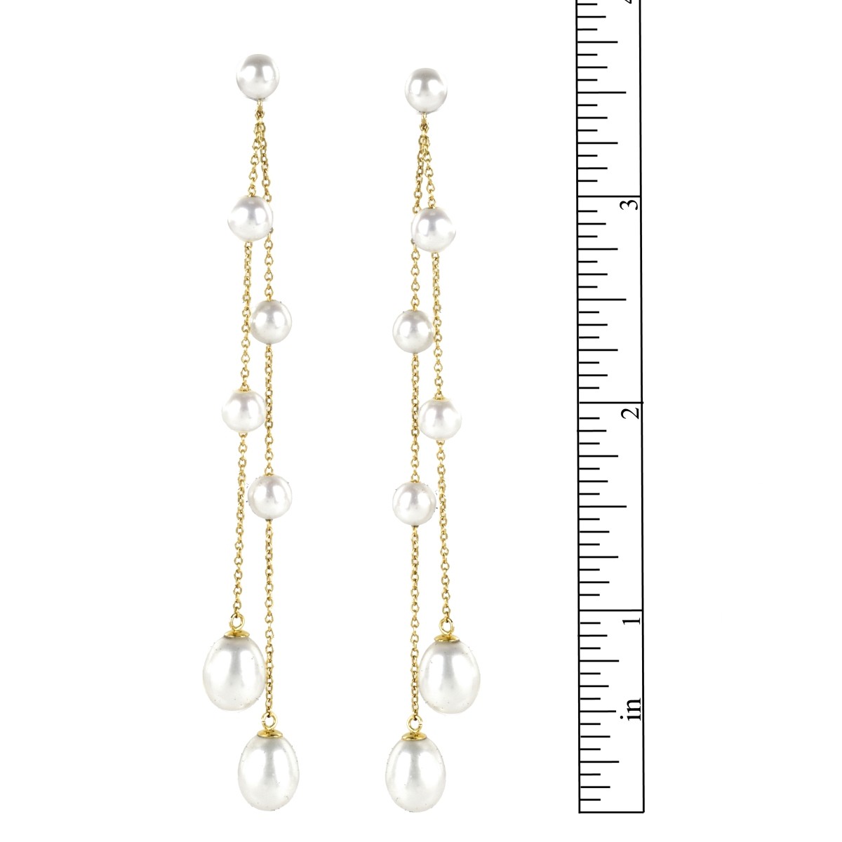 Pearl and 18K Earrings
