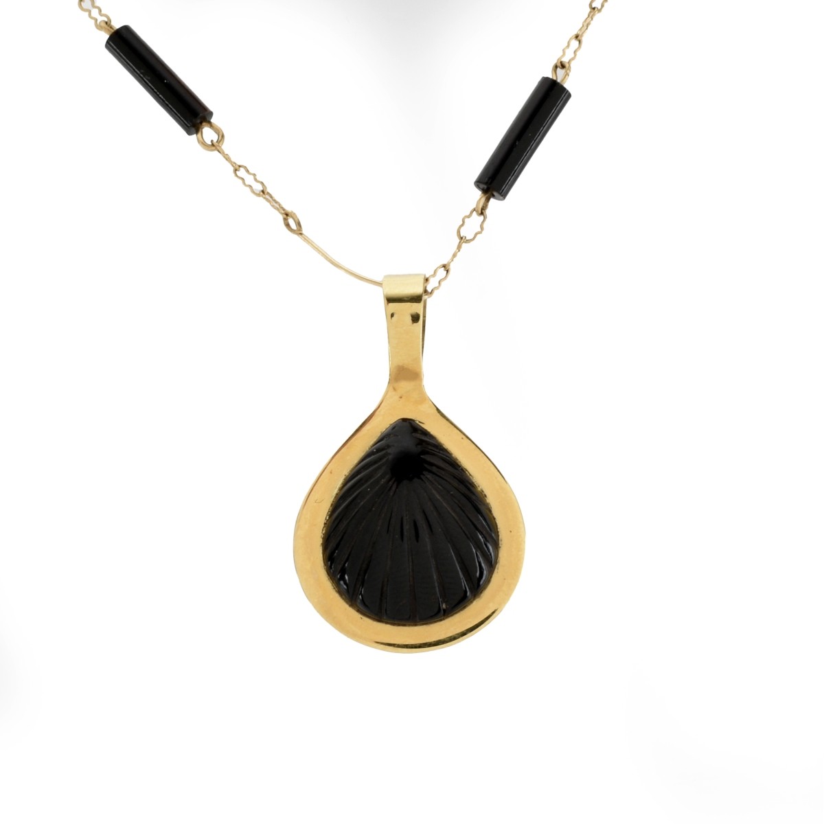 Black Onyx and 14K Necklace
