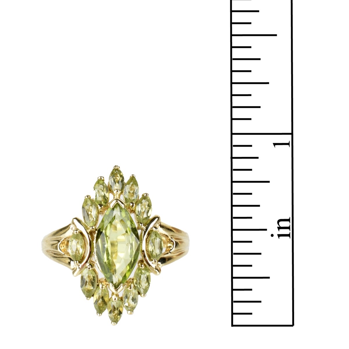 Peridot and 14K Ring