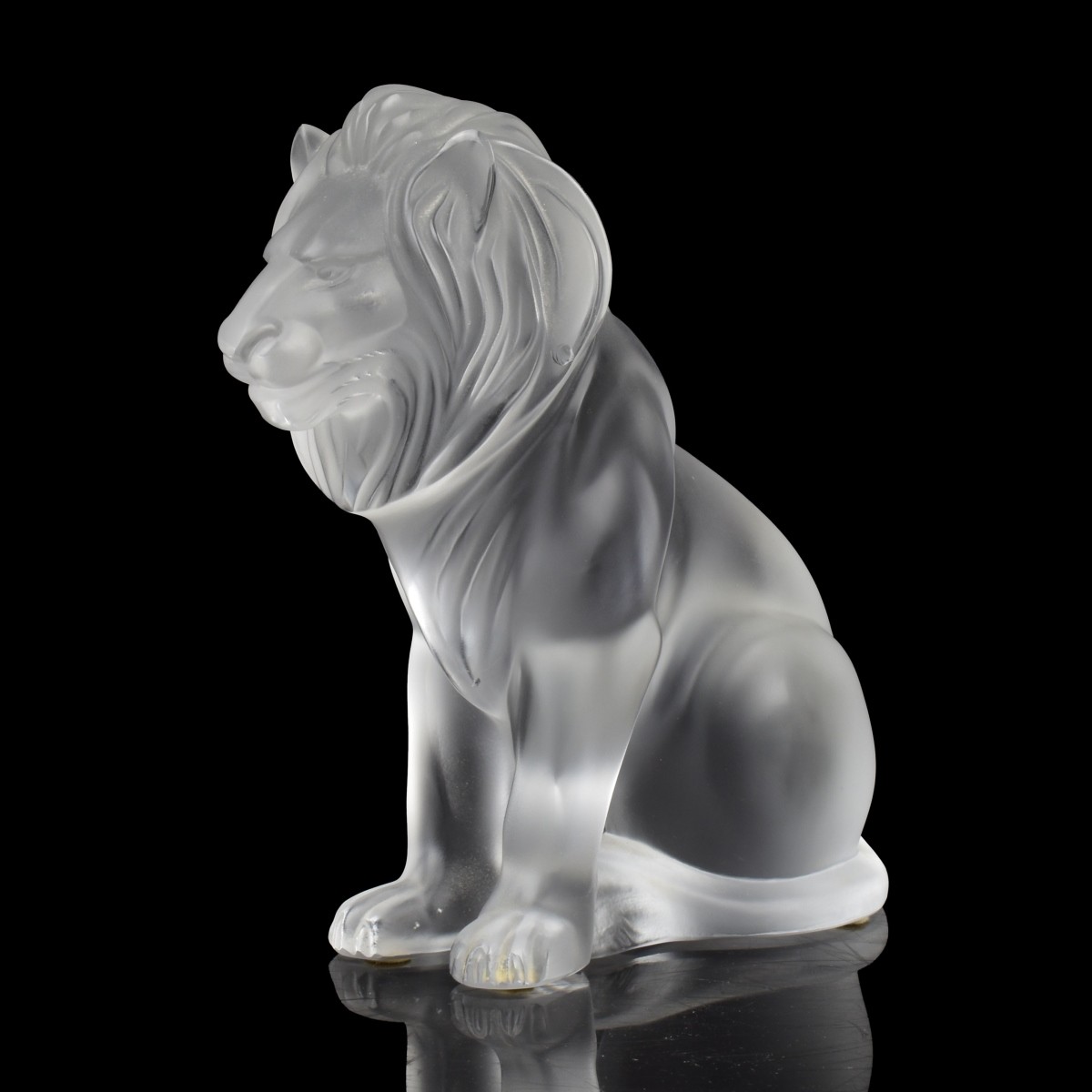 Lalique Crystal Bamara Lion Figurine
