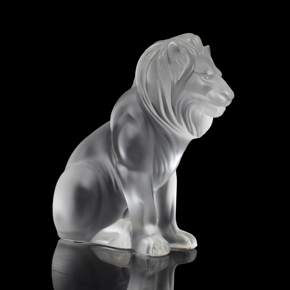 Lalique Crystal Bamara Lion Figurine
