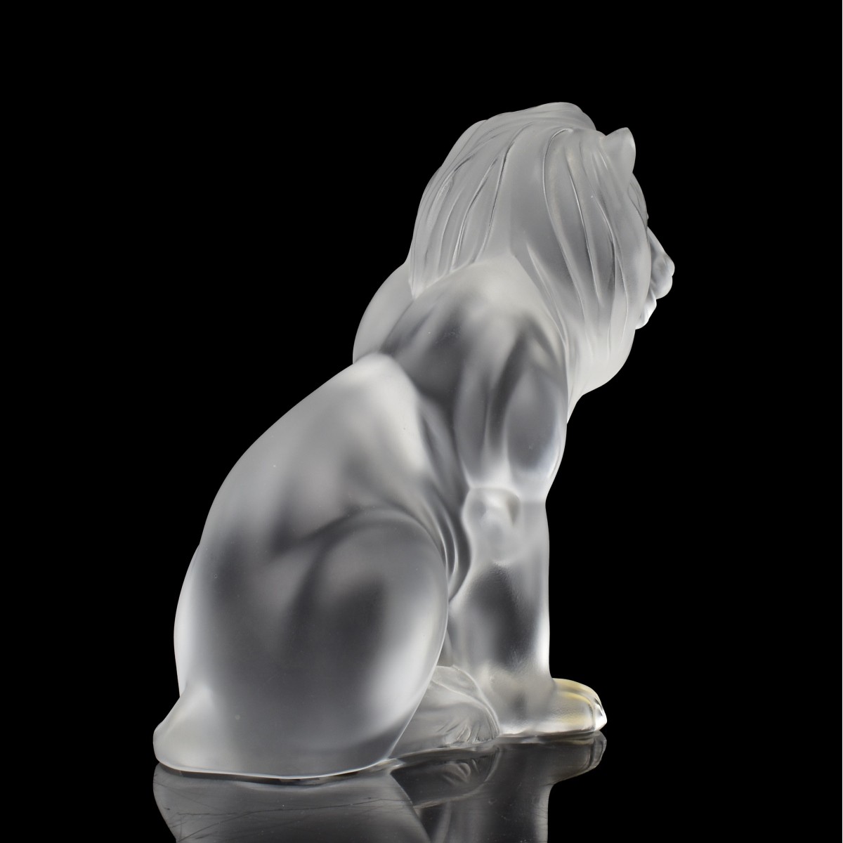 Lalique Crystal Bamara Lion Figurine