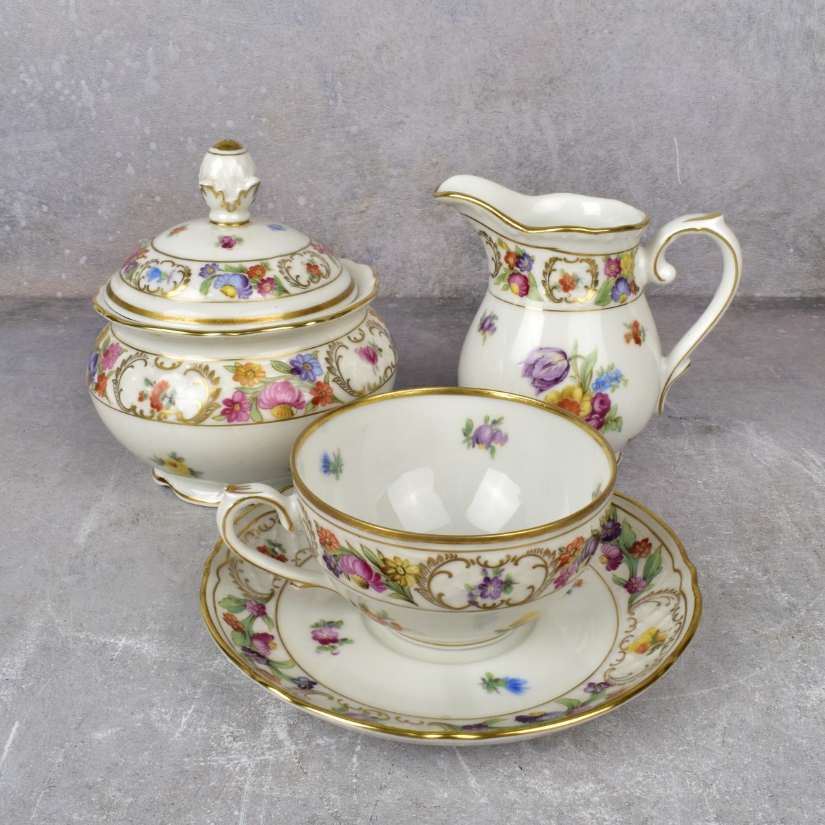 Schumann-Bavaria Empress Dresden Flowers China Set