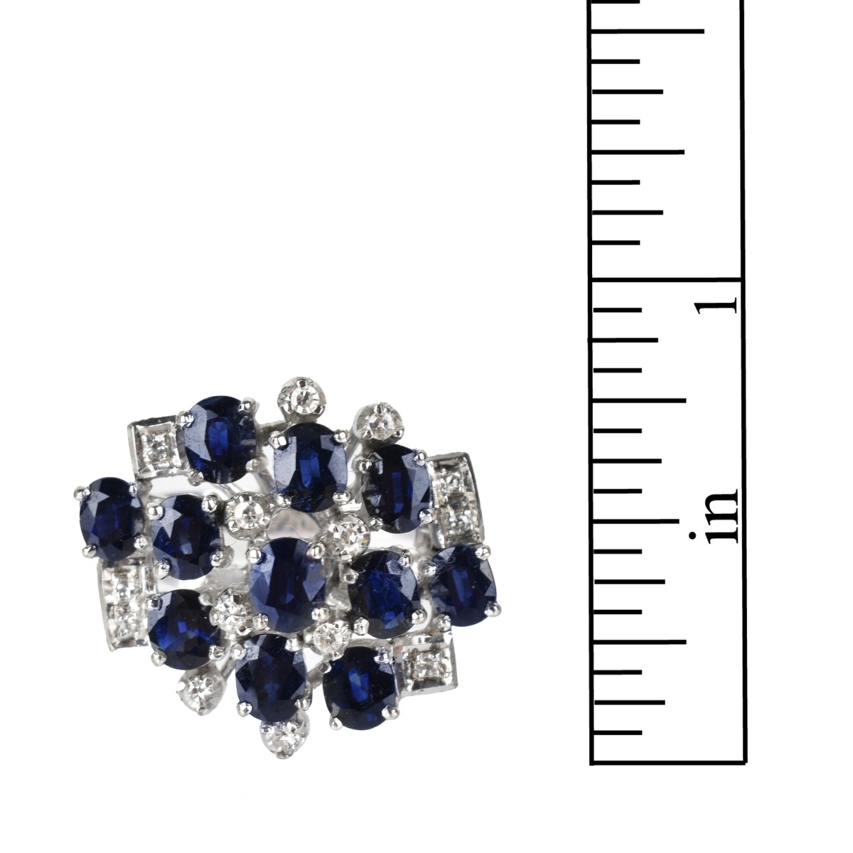 Sapphire, Diamond and 18K Ring