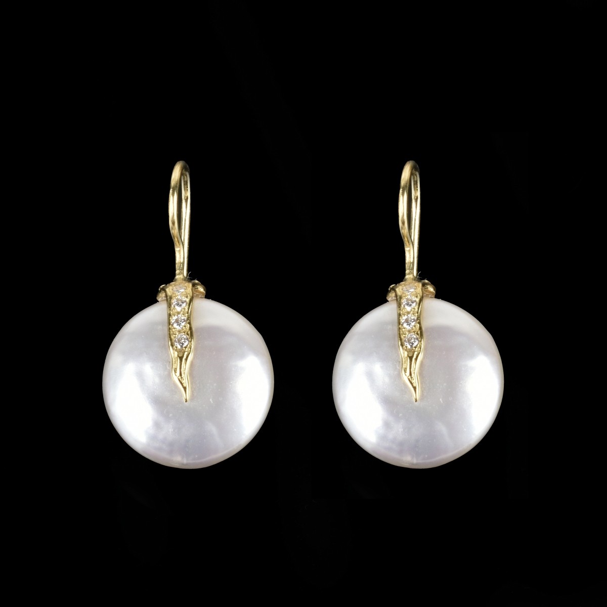 Yvel Pearl and 18K Earrings