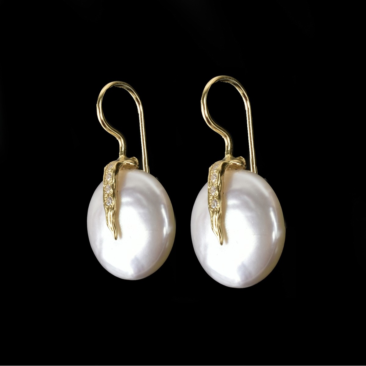 Yvel Pearl and 18K Earrings