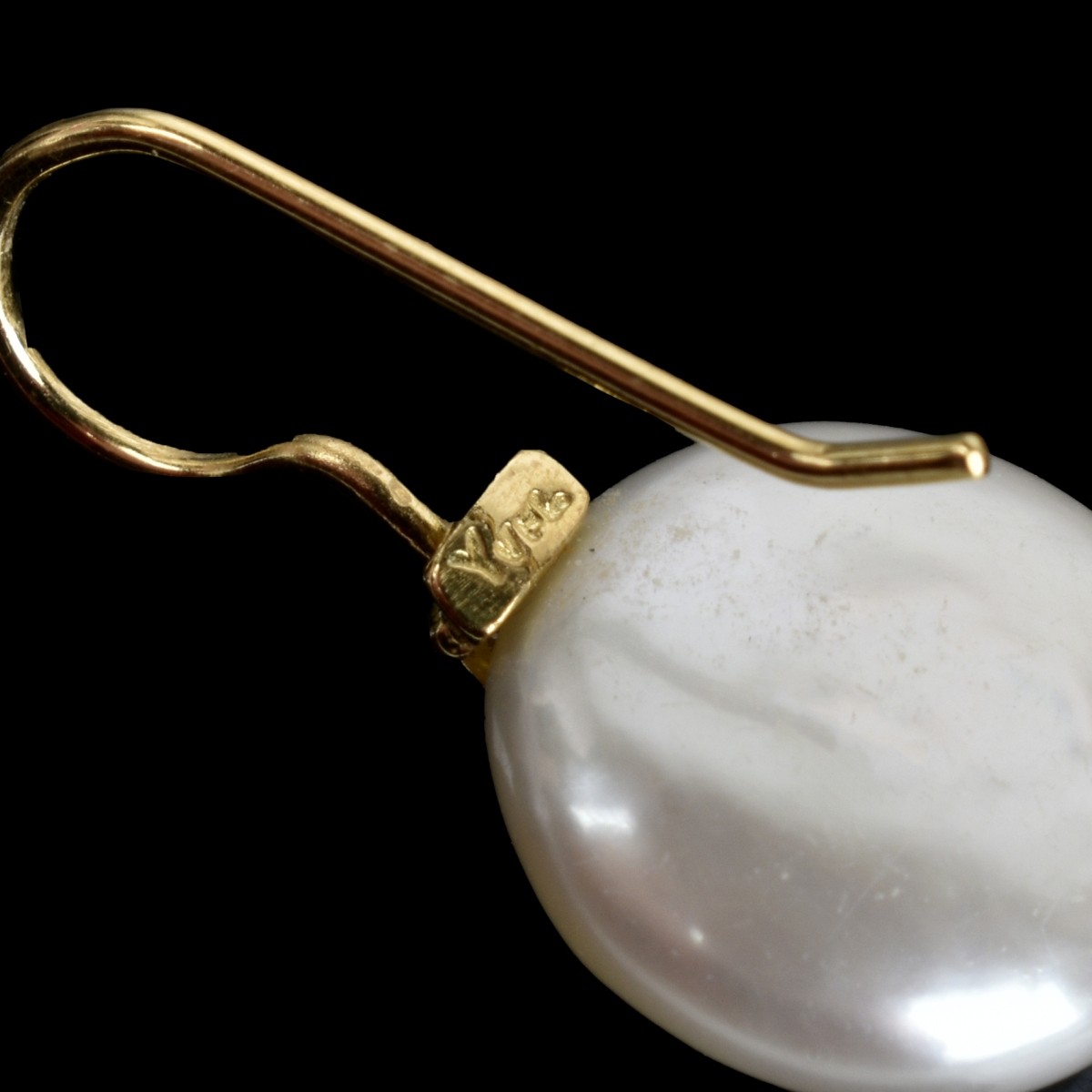 Yvel Pearl and 18K Earrings